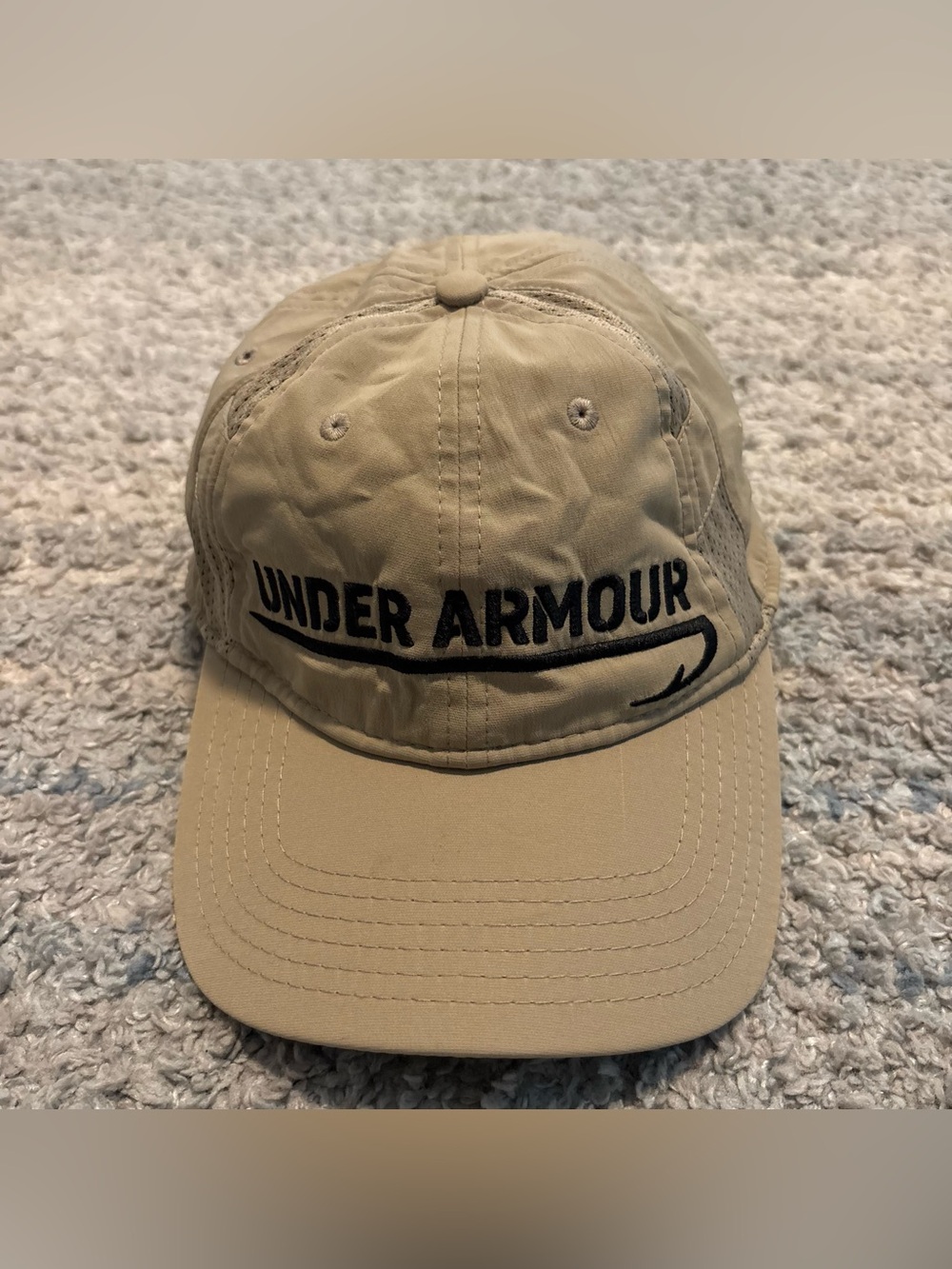 Under Armour UA Fish Hook Fishing Snapback Hat Tan / Blue OSFA